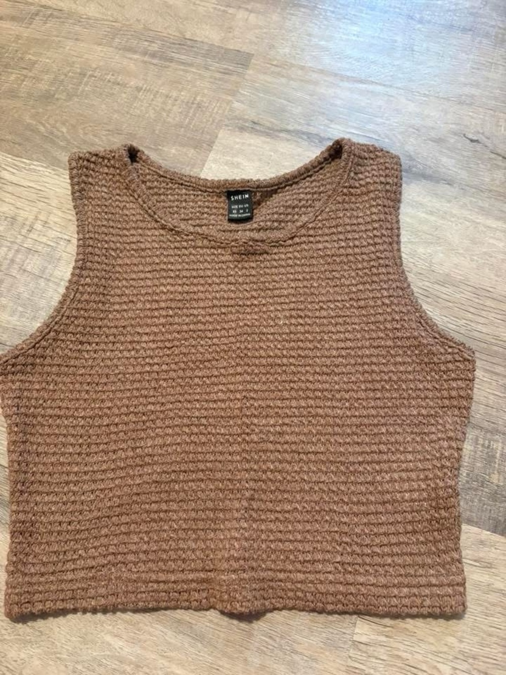 SHEIN cute waffle sleeveless top